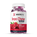 BariatricPal Sugar-Free Iron Chews 45mg with Probiotics - Sour Raspberry