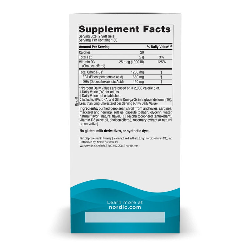 Nordic Naturals Ultimate Omega-D3 120 softgels