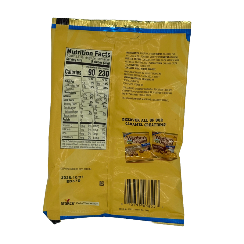 Werther's Original Sugar Free Chewy Caramels
