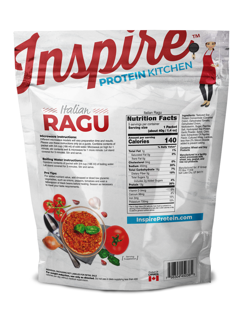 Inspire Protein Kitchen 13g Protein Italian Ragu