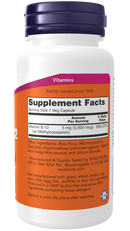 Special Order - Methyl B-12 5000mcg 90 Veg Capsules by NOW Foods