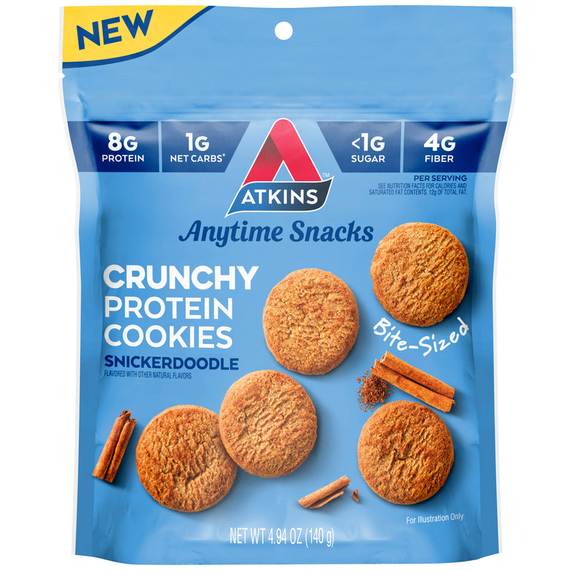 Atkins Nutritionals Crunchy Protein Bite-Sized Cookies, 4.94oz