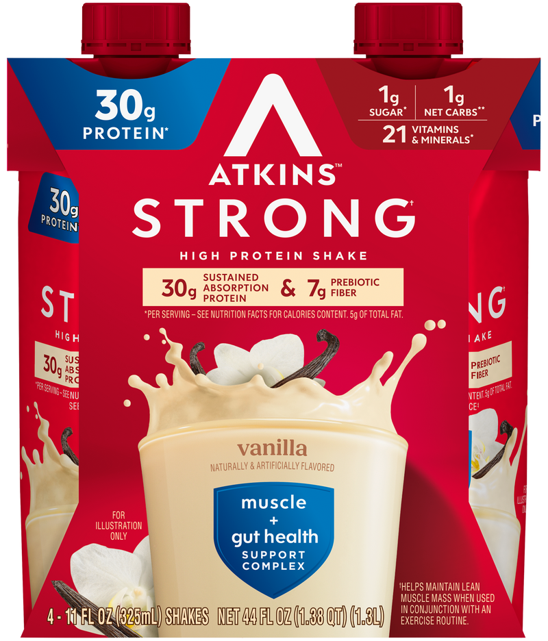 Atkins Nutritionals Strong Protein & Fiber Ready-to-Drink Shakes