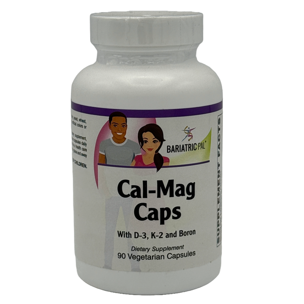BariatricPal Calcium & Magnesium Vegetarian Capsules with D3, K2, and Boron