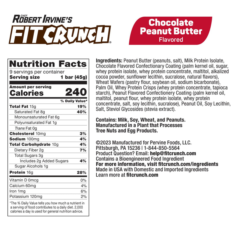 Robert Irvine's Fit Crunch Wafer Protein Bar