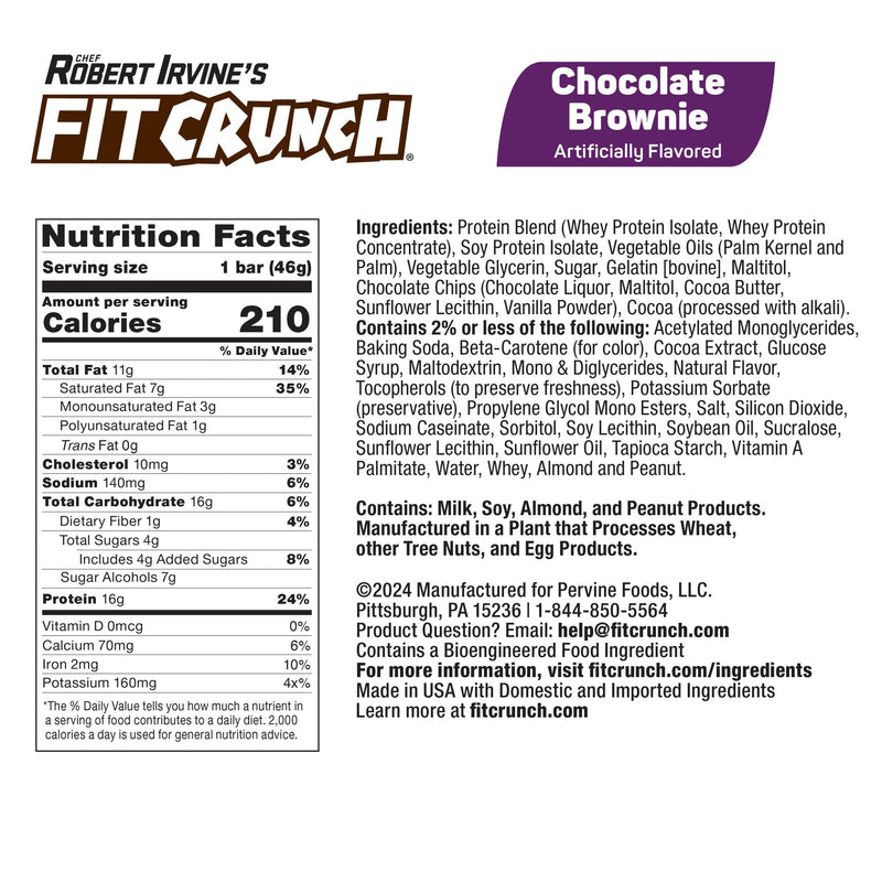 Robert Irvine's Fit Crunch Snack Size Whey Protein Baked Bar