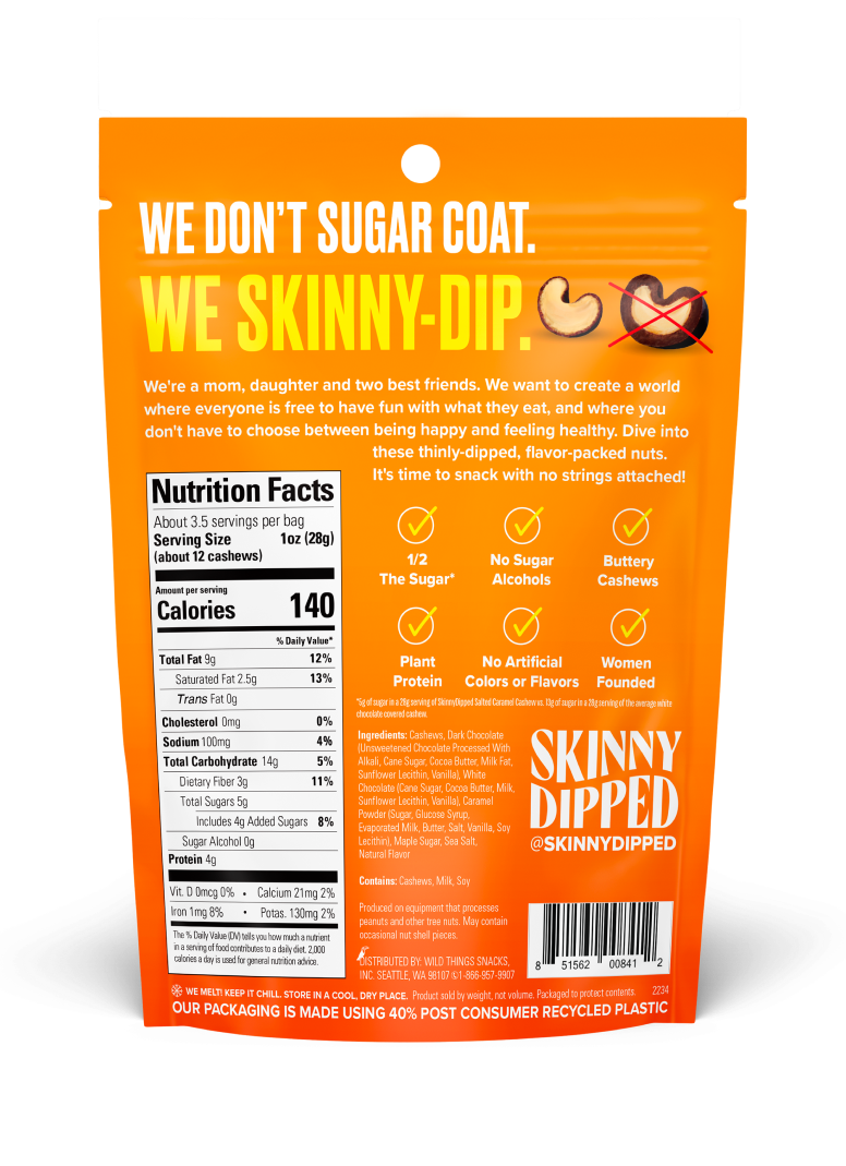 SkinnyDipped Cashews, 3.5 oz