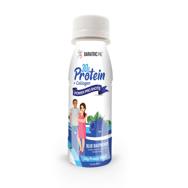 BariatricPal 30g Whey & Collagen Complete Protein Power Pro Shots - Blue Raspberry