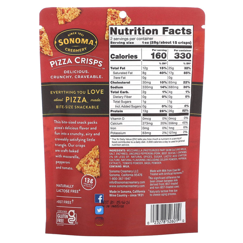 Sonoma Creamery Pizza Crisps