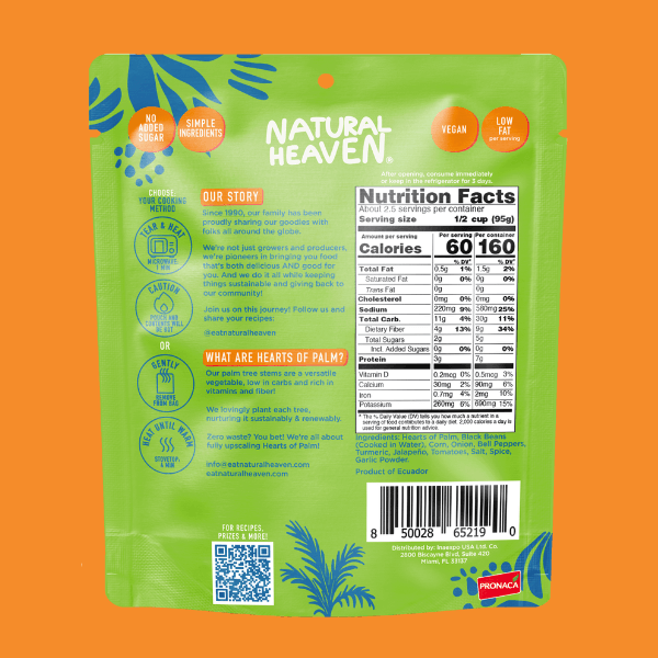 Riced Hearts of Palm Pasta Keto Bowl Ready Meal by Natural Heaven