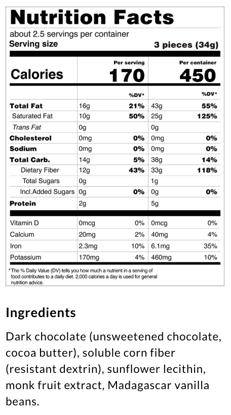 ChocZero Chocolate Squares