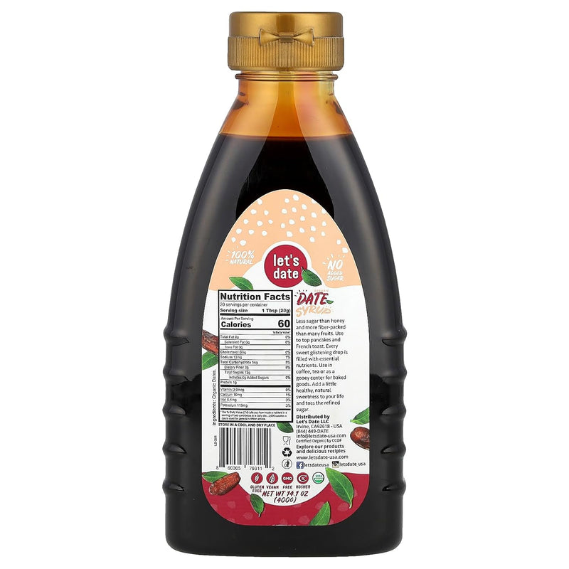 Let's Date Organic Date Syrup, 14.1 oz