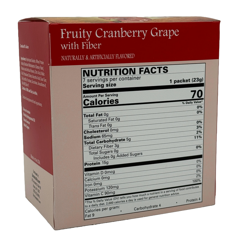 BariatricPal 15g Protein Fruit Drink - Fruity Cranberry Grape (Aspartame Free)