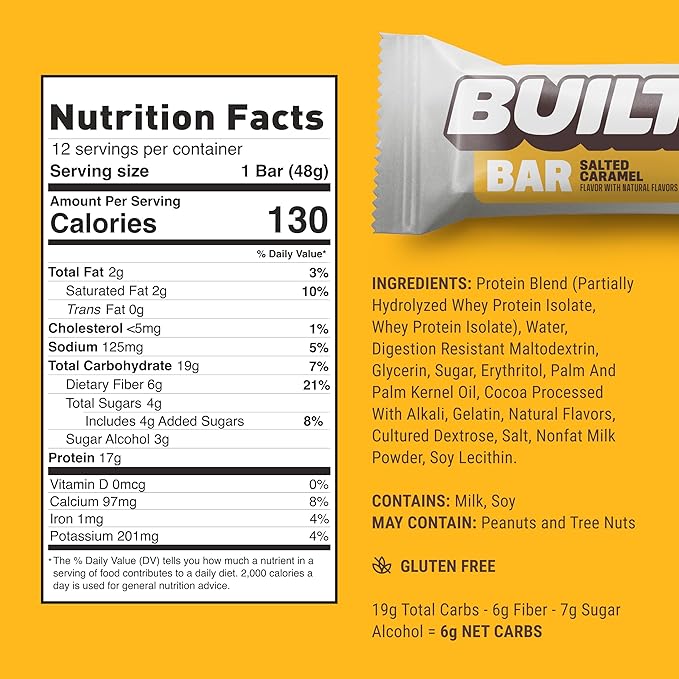Built High Protein Bar - Salted Caramel