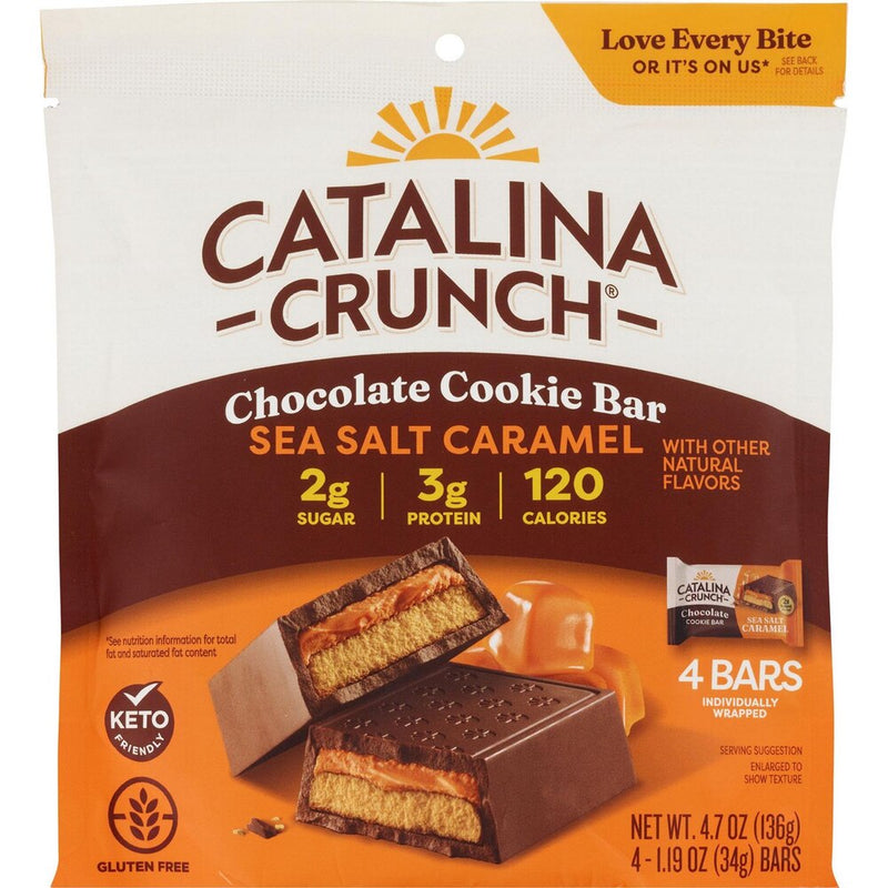 Catalina Crunch Dark Chocolate Cookie Bar, 4.6 oz (4 bars)