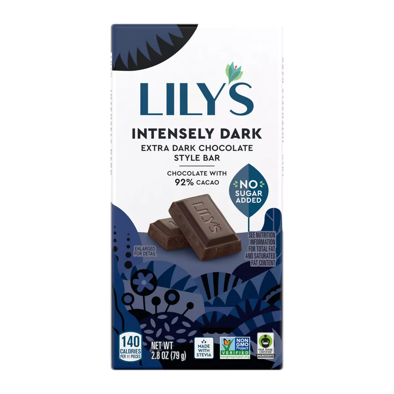 Lily's Sweets No Sugar Added 92% Dark Chocolate Bars