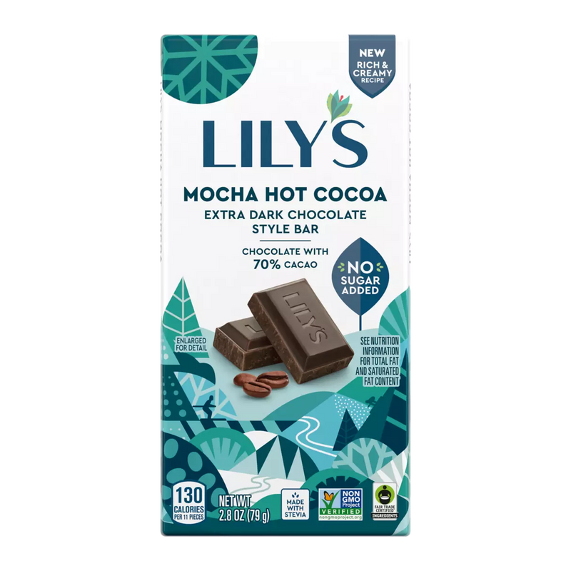 Lily's Sweets No Sugar Added 70% Extra Dark Chocolate Bars