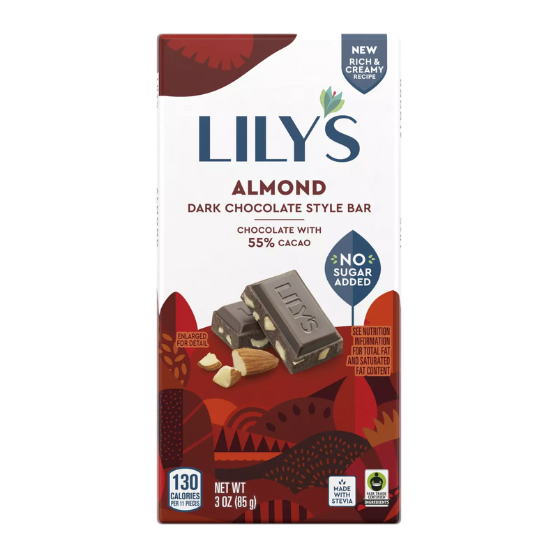 Lily's Sweets No Sugar Added 55% Dark Chocolate Bars