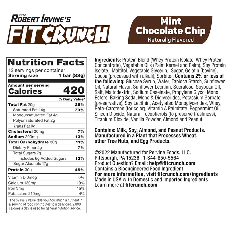 Robert Irvine's Fit Crunch Whey Protein Baked Bar