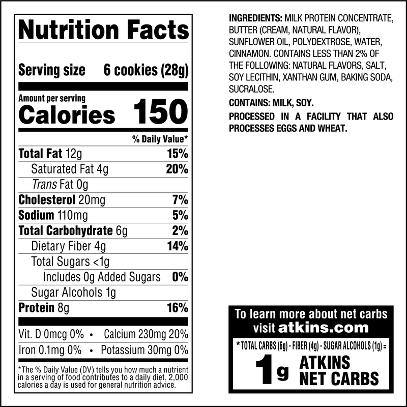 Atkins Nutritionals Crunchy Protein Bite-Sized Cookies, 4.94oz