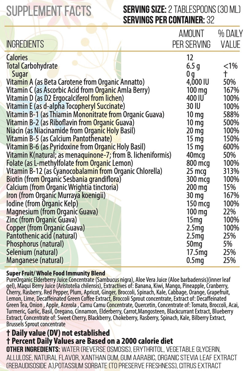 Actif Organic Bariatric Liquid Support with 25+ Organic Vitamins & Minerals