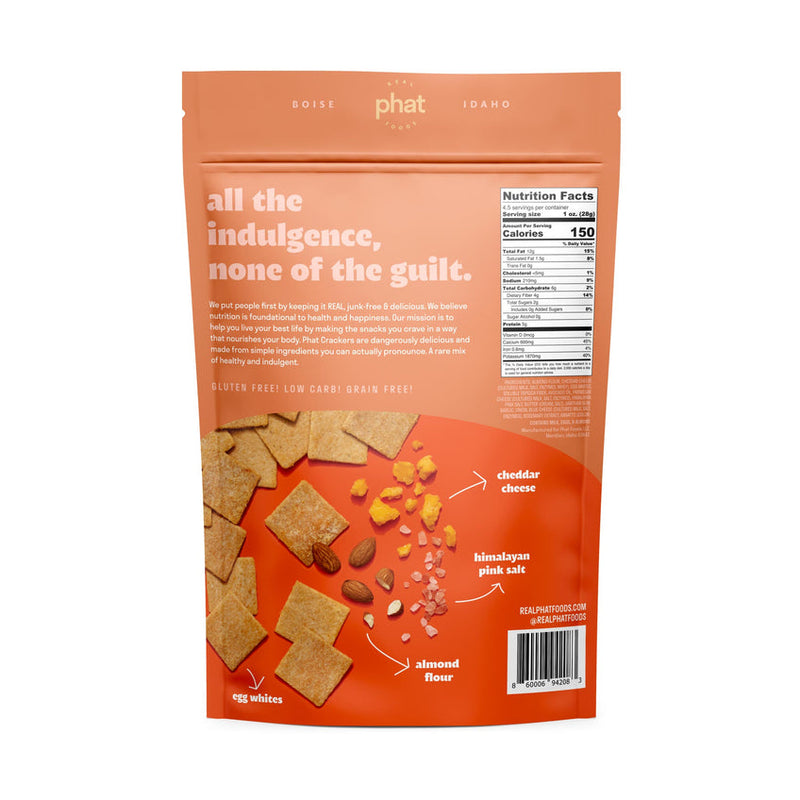 Almond Flour Crackers by Real Phat Foods (4.5 oz)