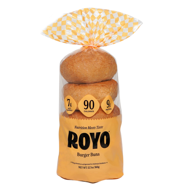 Royo Bread Co Low Carb Burger Buns, 6 buns