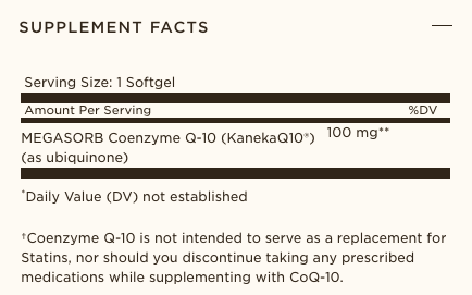 Solgar® Megasorb CoQ-10 100mg - 30 Softgels