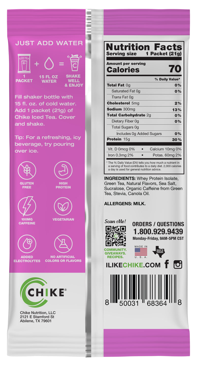 Chike Nutrition High Protein Iced Tea Single Packets