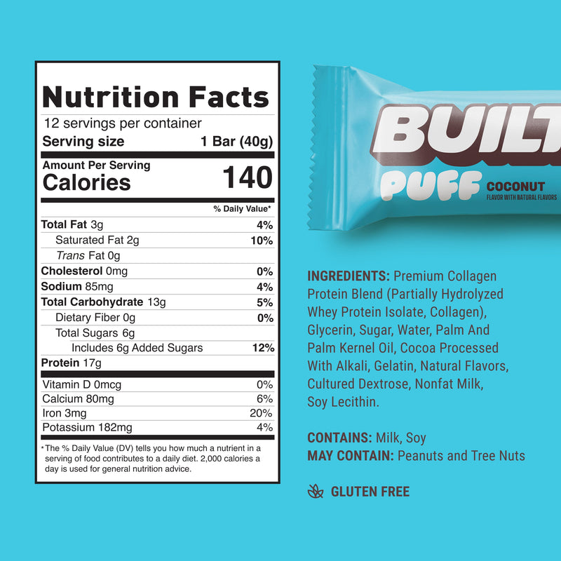 Built Bar Protein Puffs - Coconut