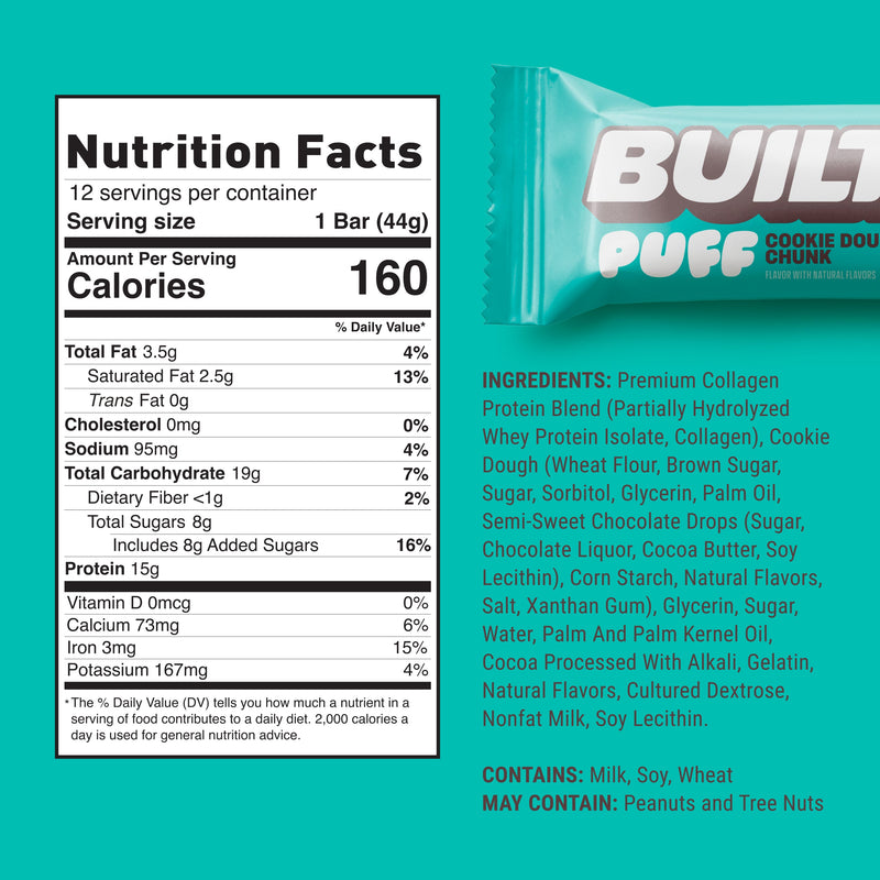 Built Bar Protein Puffs - Cookie Dough Chunk
