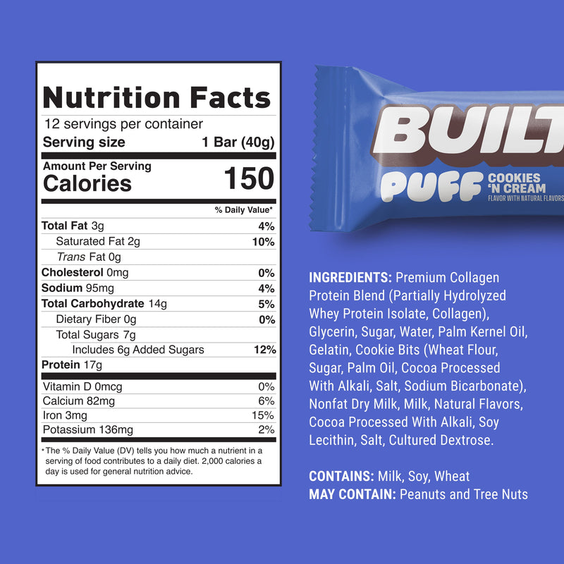 Built Bar Protein Puffs - Cookies 'N Cream