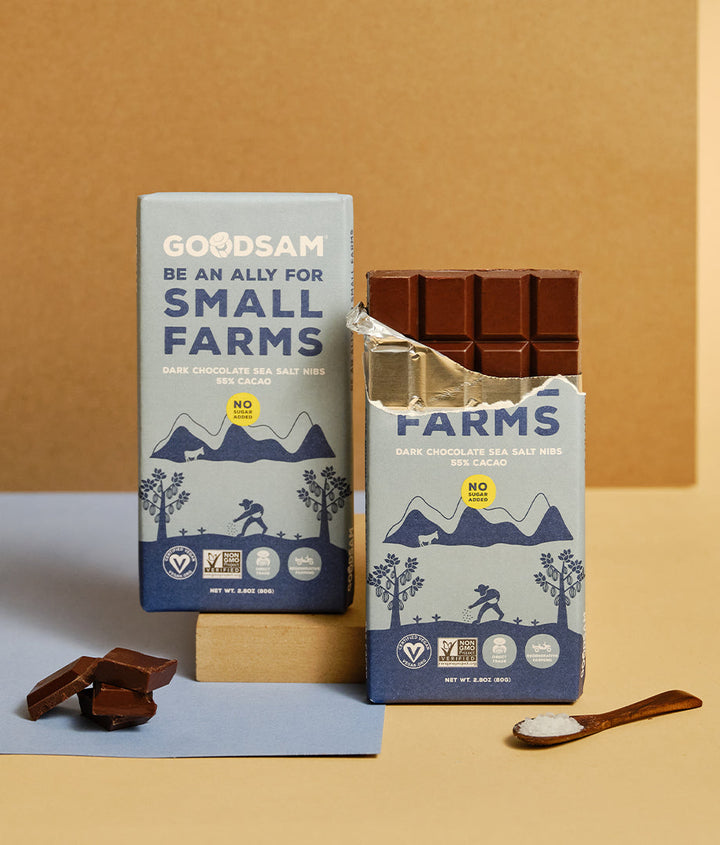 GoodSam 55% Cacao Dark Chocolate Bar - Sugar Free, 2.8 oz