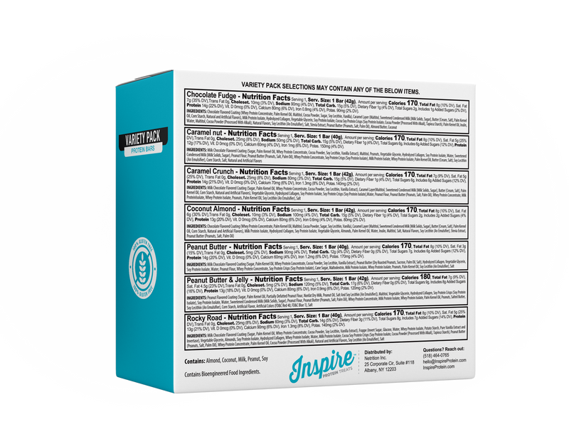 Inspire High Protein Bars - Variety Pack