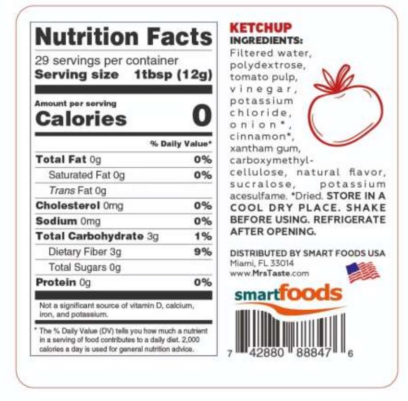 Mrs Taste Zero Calorie Ketchup