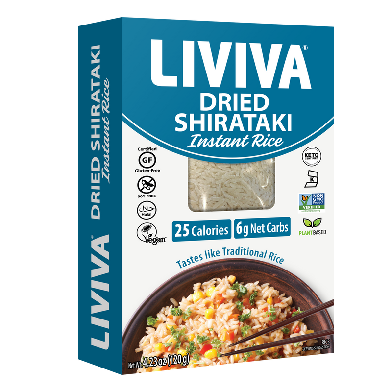 Liviva Dried Shirataki Instant Rice, One Box