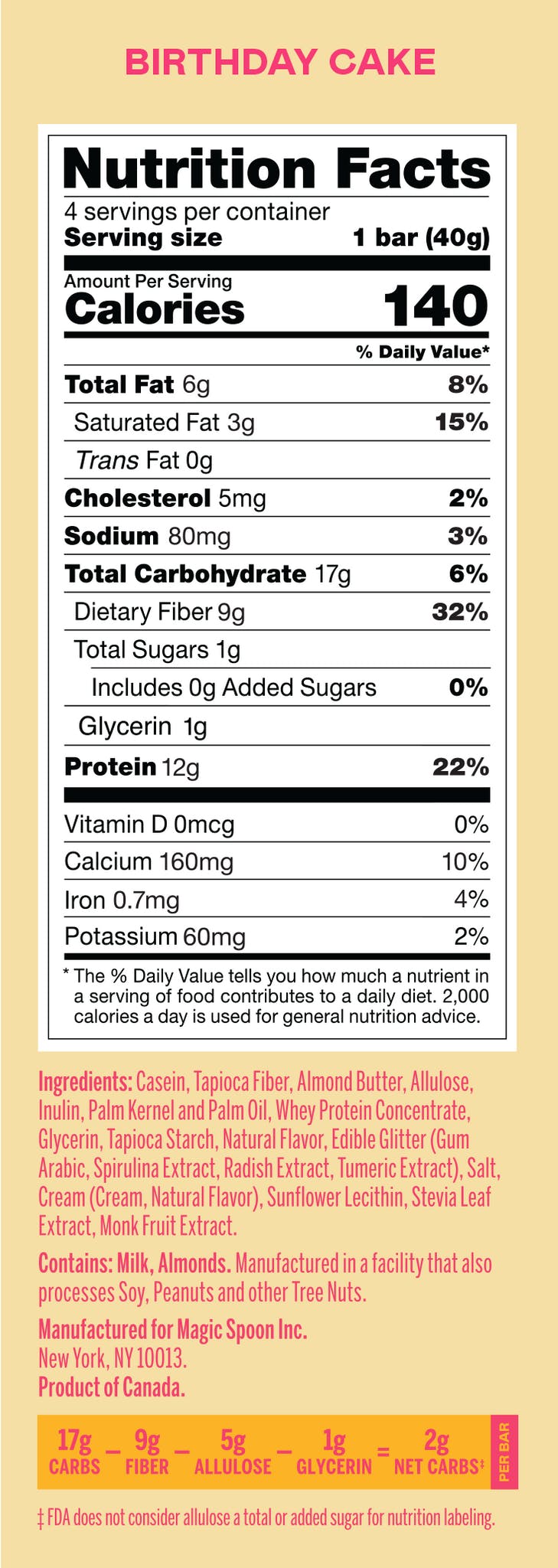 Magic Spoon Treats, 4 Bars