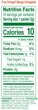 True Citrus True Orangeade Mango Drink Mix 10 packets