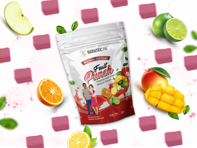 BariatricPal Multivitamin Soft Chew – Fruit Punch Flavor