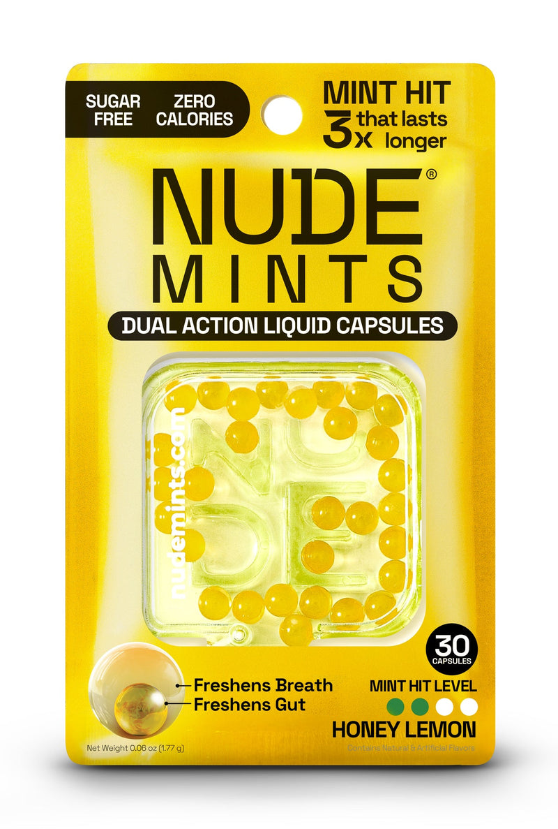 Breath + Gut Mints For Gut Healthy by NUDE - Honey Lemon