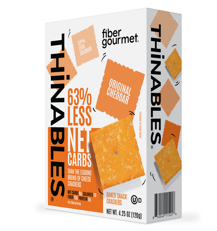 Fiber Gourmet Thinables Baked Snack Crackers, 4.25 oz