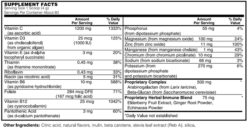 ImmunoLYTE Fizz by BariatricPal with 1200mg Vitamin C Plus D3, Zinc & Elderberry - Immune Support & Electrolyte Recovery!