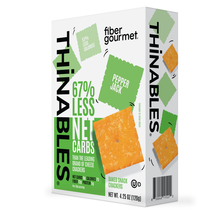 Fiber Gourmet Thinables Baked Snack Crackers, 4.25 oz