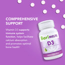 BariMelts D3 (5000 IU) 90 Fast-Dissolving Tablets - Natural Apple Flavor