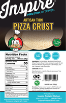 Inspire Protein Kitchen Artisan Thin Pizza Crust, 10" Twin Pack by Bariatric Eating