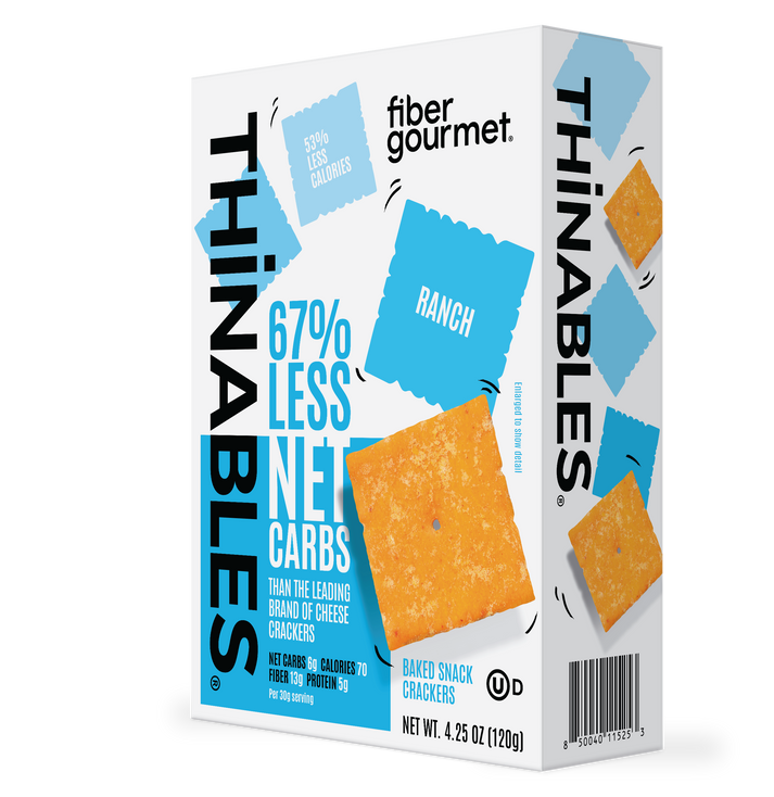 Fiber Gourmet Thinables Baked Snack Crackers, 4.25 oz