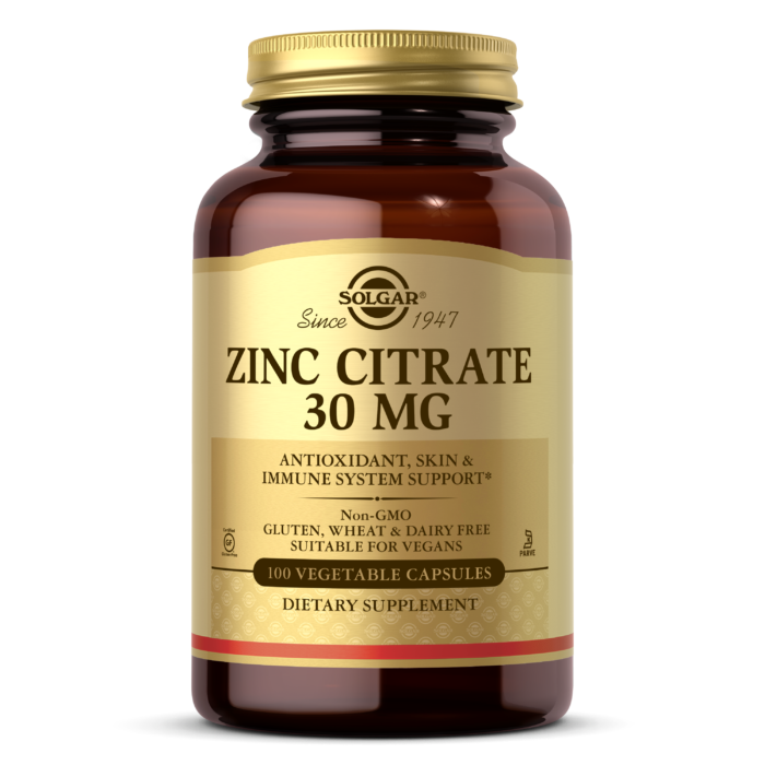 Solgar® Zinc Citrate 30mg, 100 Vegetable capsules