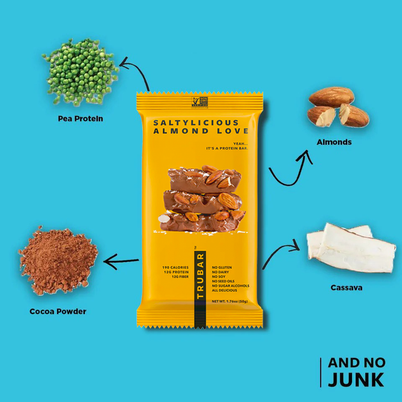 TRUBAR Plant-Based Protein Bar - Saltylicious Almond Love