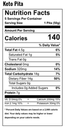 Toufayan Bakeries Keto Pita