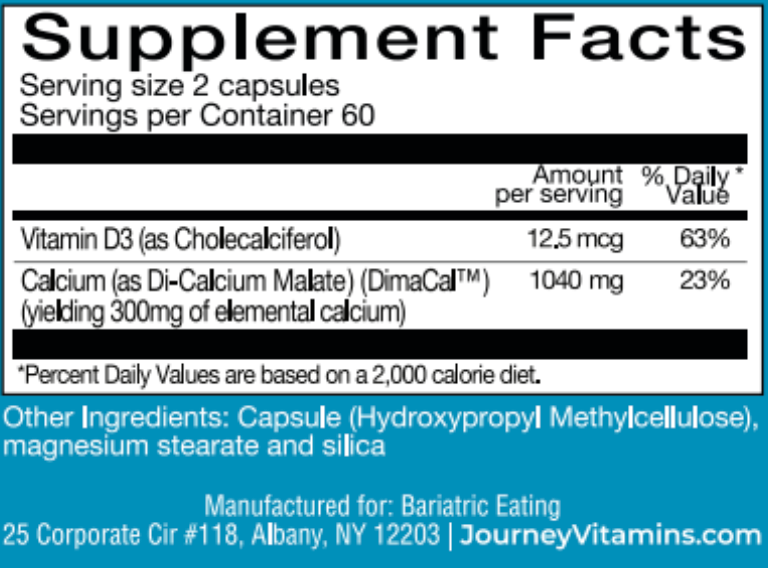 Journey SuperCal Calcium Capsules by Bariatric Eating